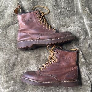 Dr. Martens Dark Brown Leather Men's Boots